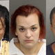 Callene Barton, Brandi Mokarzel and Lakesha Lewis (booking photos)